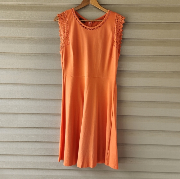 Talbots orange midi dress size M - Picture 11 of 11